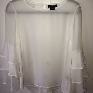Liz Claiborne blouse with ruffle sleeves